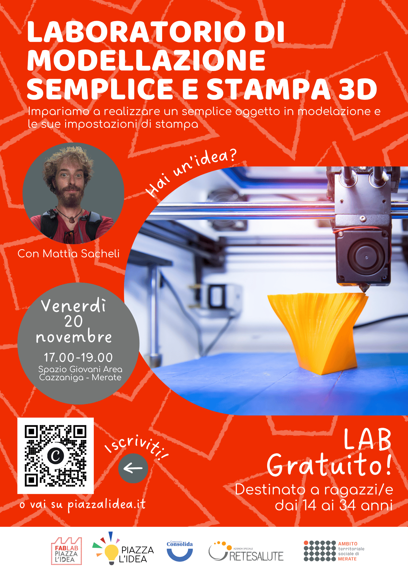 Laboratorio gratuito di modellazione semplice e stampa 3D